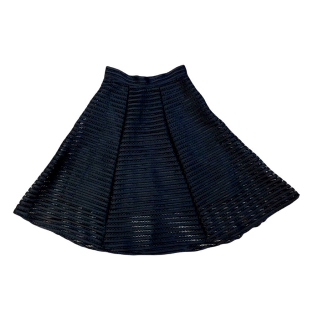 TFNC Striped Mesh Black Circle Skirt Size Small - Picture 4 of 8